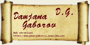 Damjana Gaborov vizit kartica